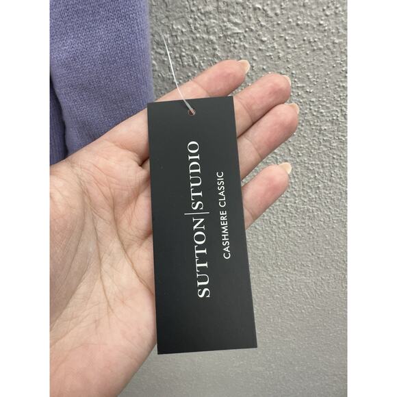 Sutton Studio Womens Sweater Size Large Wisteria Purple Turtleneck Cashmere NWTs - Picture 4 of 12